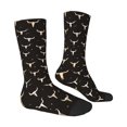 thumbnail image 2 of Goofa Cow Skulls Printed Men's Crew Socks, Soft Durable Breathable Moisture-Wicking with Odor Control Cotton socks, 2 of 9