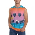 thumbnail image 1 of Fotbe Beach with Palm Trees Men's Camiseta sin Mangas Estampada para Hombres, Playera Casual para Gimnasio, Entrenamiento, Playa-X-Large, 1 of 7
