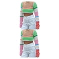 thumbnail image 3 of Minnieouse All Trend Match Tela transpirable Patrón de rayas Elasticidad Pantalones cortos de algodón de punto Patrón de rayas clásico Type2 NO2, 3 of 6