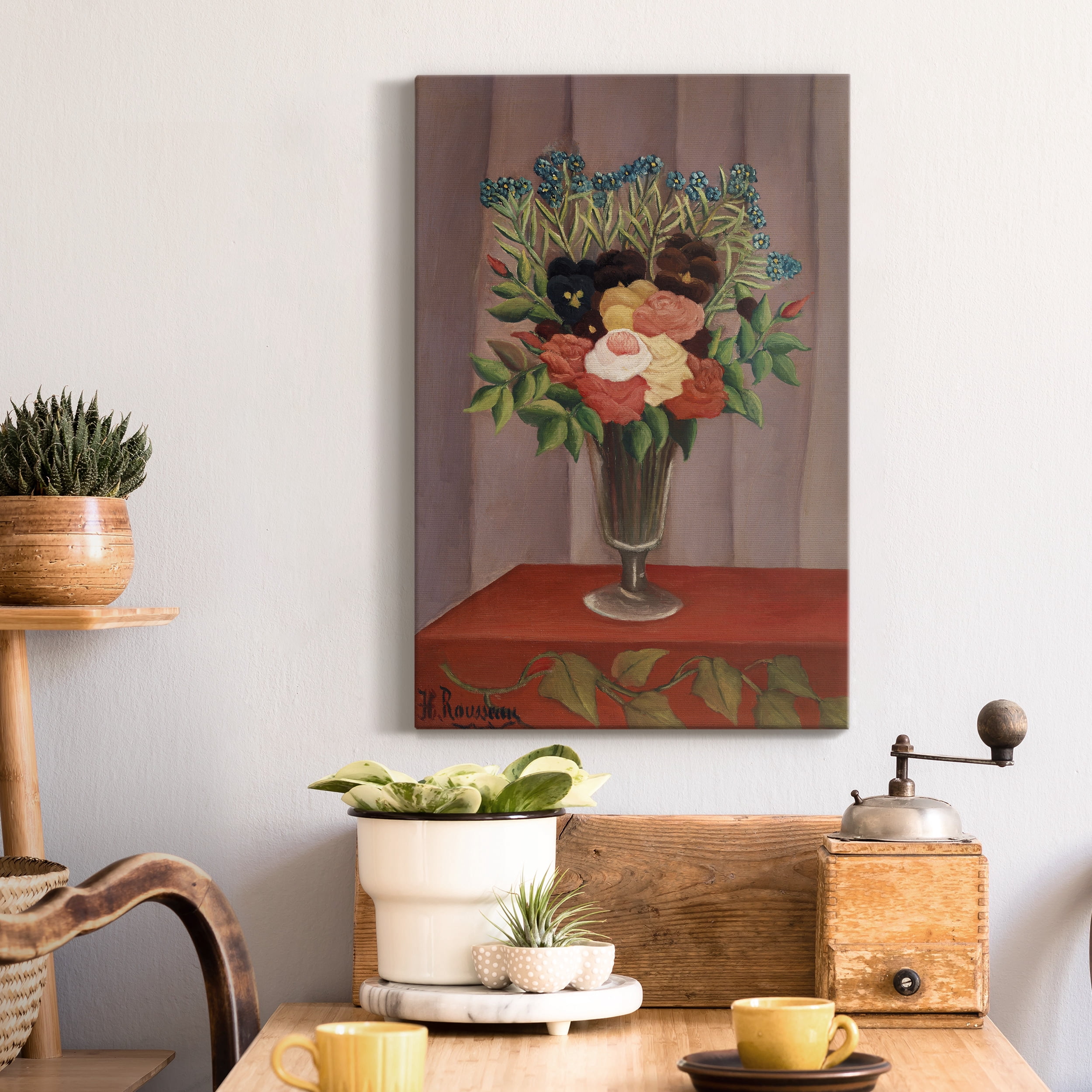 Bouquet of Flowers (Bouquet de fleurs) Premium Gallery Wrapped Canvas - Ready to Hang - 8 x 12