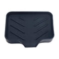 thumbnail image 2 of Roiihwy Black Silicone Soap Dish 4.72x3.94in with Drain Spout Sink Organizer Tray for Bathroom Kitchen, 2 of 6