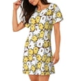 thumbnail image 2 of Balery Cartoon Chicken Camisón de manga corta con cuello redondo para mujer, cómodo y elegante., 2 of 6