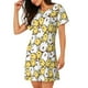 thumbnail image 2 of Balery Cartoon Chicken Camisón de manga corta con cuello redondo para mujer, cómodo y elegante., 2 of 6