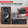 thumbnail image 3 of Pyle Amplificador De Potencia Estéreo Bluetooth Inalámbrico - Sistema Receptor De Audio Estéreo De Sonido De Doble Canal De 200 W Con Rca Usb Sd Mic In Radio Fm Para Entretenimiento De Cine En Casa A, 3 of 5