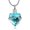 Blue, variant on Heart Urn Necklace for Ashes Stainless Steel Cremation Jewelry for Ashes Rose Flower Heart Keepsake Urn Necklace