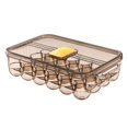 thumbnail image 1 of Caja de almacenamiento de huevos 24 huevos cajón dispensador bandeja ahorro de espacio fresco mantenimiento refrigerador huevo caja de almacenamiento contenedor Magideal Caja de almacenamiento de huevos, 1 of 7