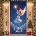 thumbnail image 3 of Decorative Design Christmas Angel Theme Religious Night Sky Banner for Church Events Holiday Decor Home Decoration, 3 of 9