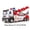 Clearing Car White, variant on 1:32 Scale Dual Hook Wrecker & Sanitation Garbage Truck Diecast Model, Alloy Metal Pull Back City Engineering Vehicle with Movable Tow Hooks & Functional Garbage Bin, Realistic Collectible Urban Work