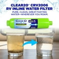 thumbnail image 4 of CLEAR2O RV & Marine Inline 1 Micron Solid Carbon Block Water Filter for Reduced Contaminates, Bad Taste, Odor and More - Lime Green (CRV2006), 4 of 9