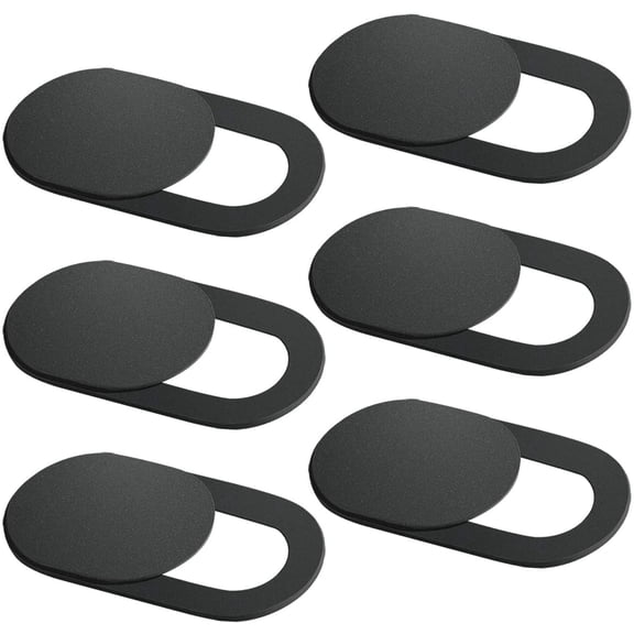 Zeiger Webcam Privacy Cover Slide, Black, 6 Packs