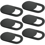 Zeiger Webcam Privacy Cover Slide, Black, 6 Packs