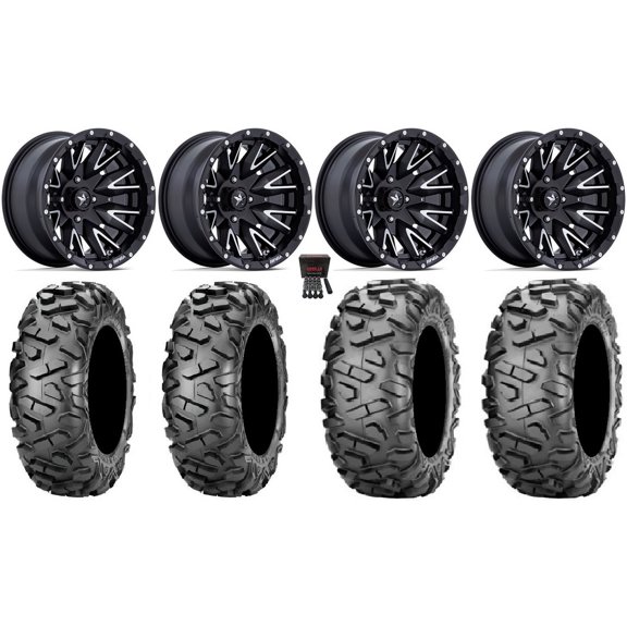MSA Creed 14" Wheels Machined 29" BigHorn Tires Kawasaki Mule Pro FXT