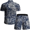 thumbnail image 3 of Summer Savings Clearance! Edvintorg New Fashion Hawaiian Shirt Set Mens Printing Set Short Sleeve Summer Casual Floral Shirt Beach Two Piece Men Sets Oversized Clothing S-4Xl, 3 of 4