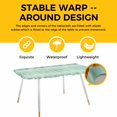 thumbnail image 4 of Green Table Cloths for 8 Foot Rectangle Tables, Modern Abstract Art Ombre Striped Patio Waterproof Elastic Fitted Tablecloths, Washable Rectangular Table Cover for Camping, 4 of 8