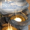 thumbnail image 3 of TITIMO 5-Tier Cascading Rock Water Fountain Outdoor Garden Waterfall with Lights, Fountain Indoor Decor for Garden, Patio, Backyard, Deck, Porch and Home Art Decor, 3 of 9