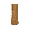 thumbnail image 6 of BLISSFUL STEP Women's Pointed Toe Slouched Stiletto Heel Ankle Boots Brown 9, 6 of 6