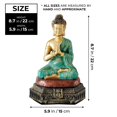 thumbnail image 2 of Accent Collection Petite Statue Buddha, 9 Pouces Polyresine Vert Or Décoration Maison, 2 of 6