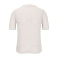 thumbnail image 4 of ohmzyzo Mens Hollow Out Cardigan Tops Short Sleeve Button Up Shirts Spread Collar Solid Color Summer T Shirt Breathable Tropical Beach Tees L, 4 of 5