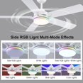 thumbnail image 2 of Ventilador de techo Kviflon 132 cm con luces y mando a distancia RGB, 2 of 9