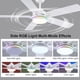 thumbnail image 2 of Ventilador de techo Kviflon 132 cm con luces y mando a distancia RGB, 2 of 9