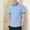 A_ Light Blue, variant on YLSDY Men's Button Collared Shirts Short Sleeve Casual Collared Buttons Shirt Classic Fit Business Work Office Solid Pullover Tees Army Green XXL