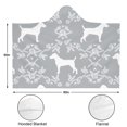thumbnail image 3 of Wearable Blanket,Terrier Dog Silhouette Dog and Flower Floral Hooded Wearable Flannel Blanket for Adults & Teens,Winter Poncho Shawl Wrap Cape Cozy Anti-Pill,60"x80", 3 of 5