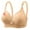 Beige, variant on Mgmyaa Women's Full Bust Plus Size Wirefree Minimizer Comfort Bra Non-Padded Support Seamless Bralette Anti-Bulge Everyday Underwear