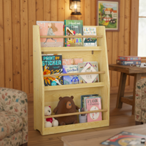 omy Casa Kids Bookcase, 3-Tier Montessori Bookshelf for Toddlers, Nursery Book Organizer