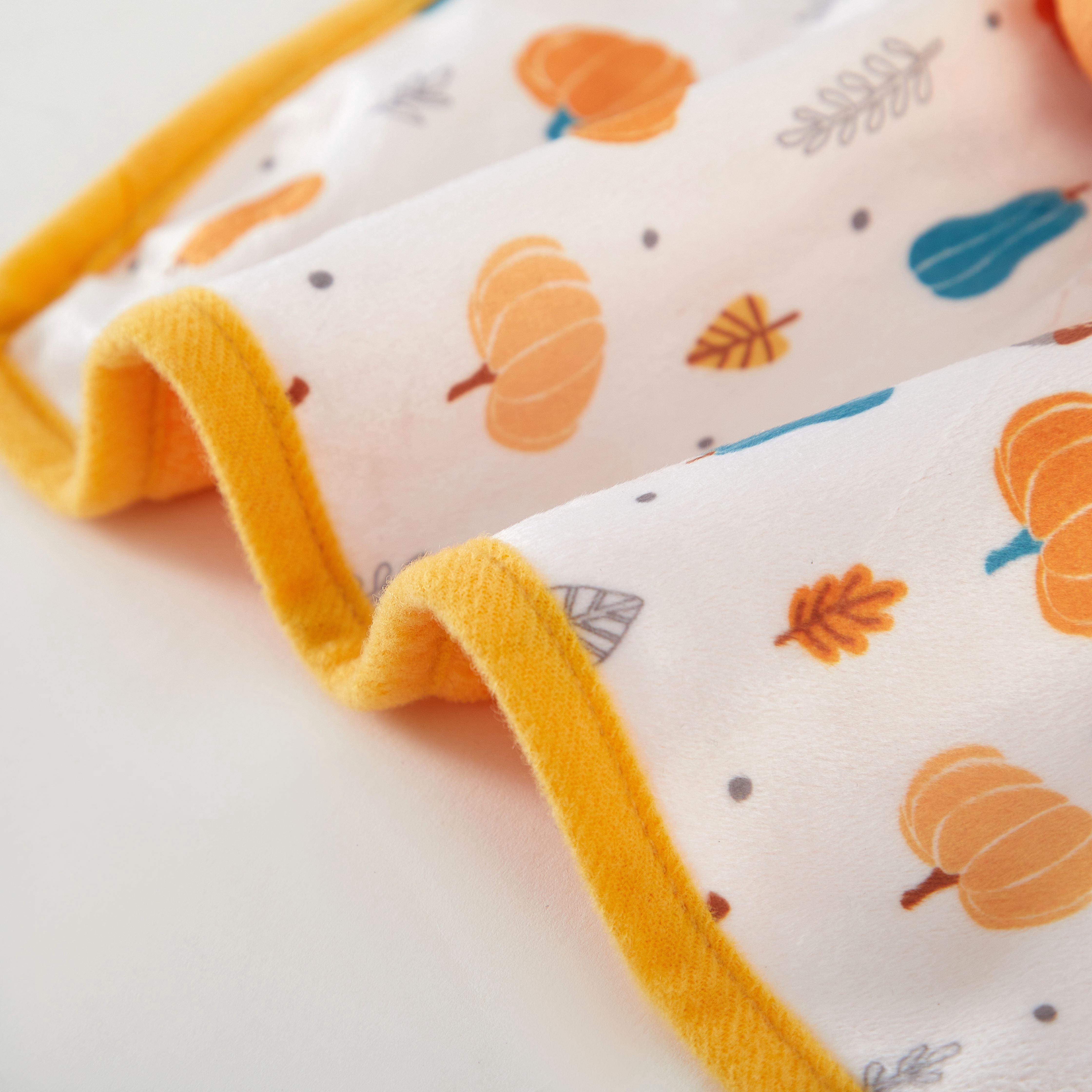 Parent's Choice Pumpkin Lovey Security Blanket, 12" x 12", White