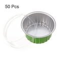 thumbnail image 3 of Uxcell 50Pcs Tazas para Hornear con Tapas 5oz Forros de Aluminio Desechables Mini Contenedores Verdes, 3 of 6