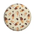 thumbnail image 4 of Spare Tire Cover, Chocolate Cake Ice Cream Print Wheel Cover Tire Covers For Trailers Car Truck Camper Universal Tire Covering Fits Diameter14"-17", 4 of 4