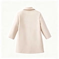 thumbnail image 4 of vdgthytj Unisex Kids Peacoat Button Front Long Sleeve Lapel Collar Solid Fashion Fall Winter Casual Coat with Pockets(14-15Years,Beige), 4 of 9