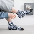 thumbnail image 5 of Goofa black Skull white Pattern Non Slip Socks with Grips for Elderly, Crew Socks Yoga Hospital Socks Cushioned Sole Gripper Socks for Men Women, 5 of 5
