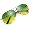 thumbnail image 2 of FEISEDY Night Driving Glasses Night Vision Aviator Anti Glare Eyewear for Men Women B2294, 2 of 7