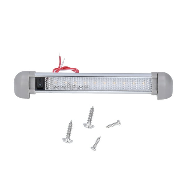 Barra de luz LED giratoria para toldos de 8,9 pulgadas, 12 V/24 V CC, 2 W, pivote de 180°, resistente al agua IP66, 720 LM, interruptor de encendido/apagado para vehículos recreativos y