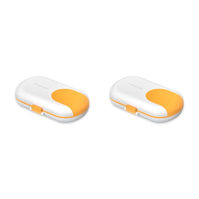 Bewildely Pastillero divisor de tabletas a prueba de humedad, contenedor de tabletas lavable para viajes en el hogar, divisor de cuidado de la Blanco 2Conjunto
