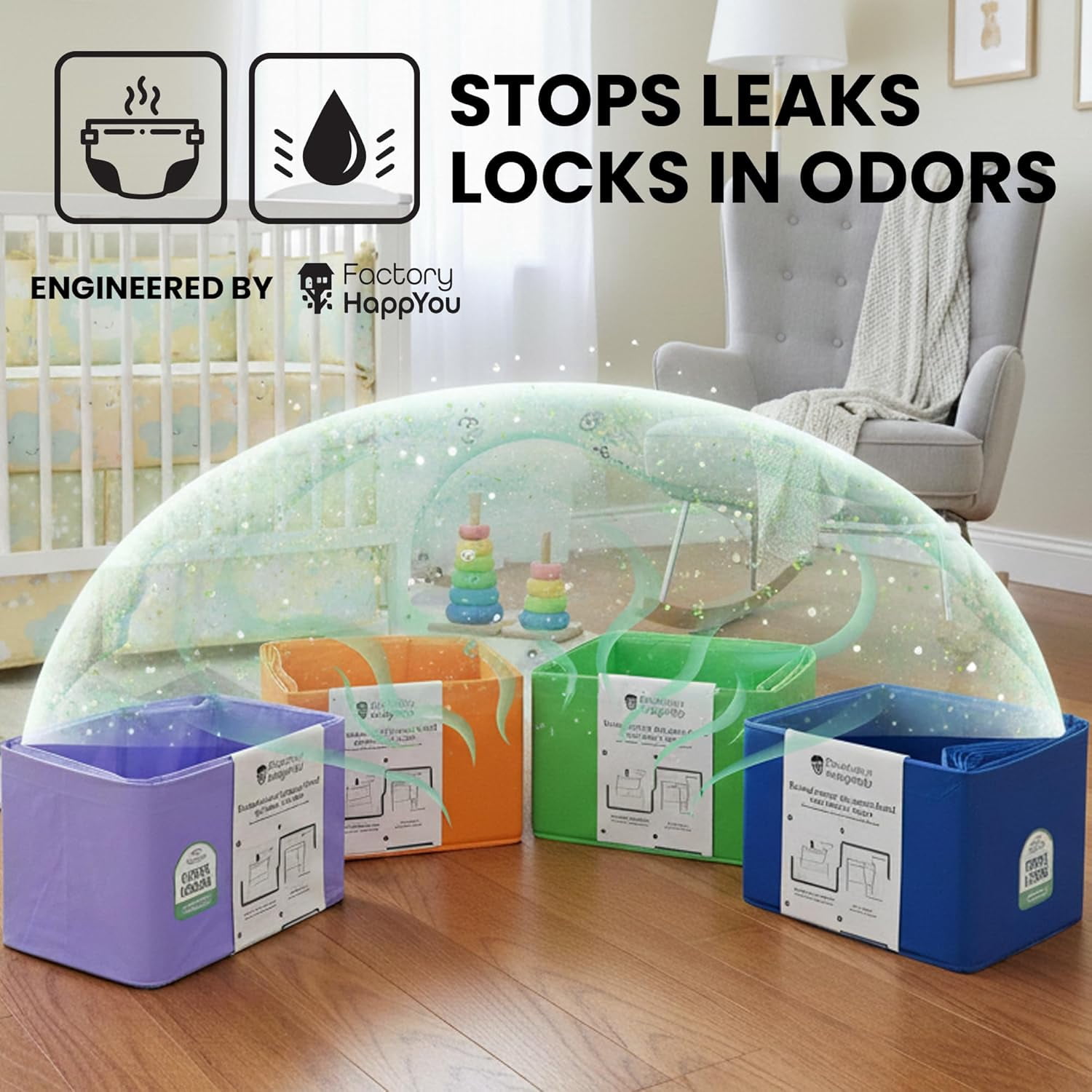 ® Pack of 4 Refills Compatible with Dekor PLUS Diaper Pails (NOT COMPATIBLE WITH DEKOR CLASSIC). A Refill is 394 in Long, 30% Thicker. Odor Control. Each Refill Holds up to 600 Diapers