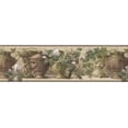 thumbnail image 2 of Concord Wallcoverings Decorative Wallpaper Border Featuring Ceramic Pots with Vines and Flowers, Colors Green Beige Brown White, Kitchen or Living Room Wall D?cor, Size 7 Inches by 15 Feet SG30429, 2 of 4