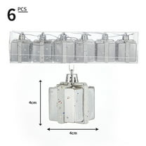 Neoyler 6 Pack Christmas Tree Ornaments White Christmas Lights Lights Exquisite Painted Hanging Balls Festive Indoor Decorations Suitable Tree Wall Table Decor 9.1In Silver