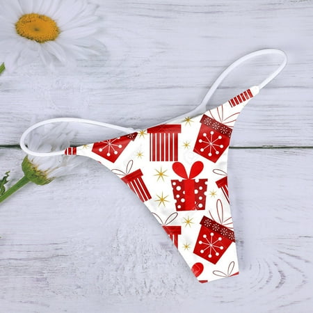 

Aayomet Women S Panties Women s Mesh Bow Embroidered Lace Transparent String Underwear Back Bandage Hollow Out Panties String Briefs Red S