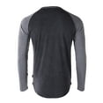 thumbnail image 7 of ZIMEGO Men’s Long Sleeve Basic Baseball Raglan Shirt – Athletic Slim Fit Contrast Color Block Basic Casual Athletic Garment Color Dye Washed T-Shirts Tee, 7 of 7