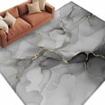 thumbnail image 2 of Grey Ombre Marble Area Rug 5x8 FT, Non Slip Bedroom Throw Carpet, Gray Marble Crack Abstract Modern Washable Soft Floor Carpet Non-Shedding Rug for Living Room Nursery Dorm Office, 2 of 9