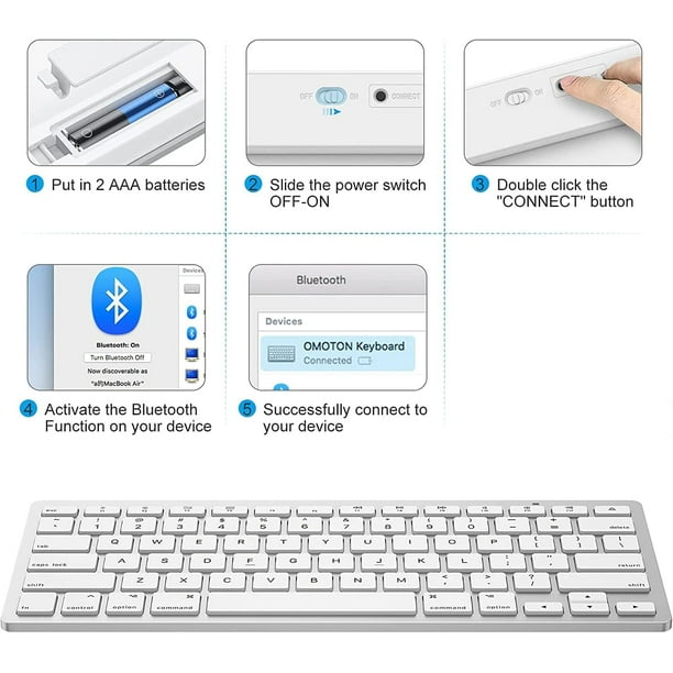 Teclado Bluetooth para Mac teclado inalambrico compacto compatible con MacBook Pro Air iMac iMac Pro Mac Mini Mac Pro Laptop y PC Rojo Verde Cocina Decoracion y Otros Walmart en linea