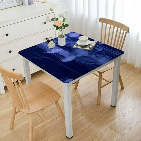 

FANNA Square Fitted Table Cloths Oil Resistant Wear Resistant Reusable Desktop Protection Beautiful 100% Polyester Fiber 52*52