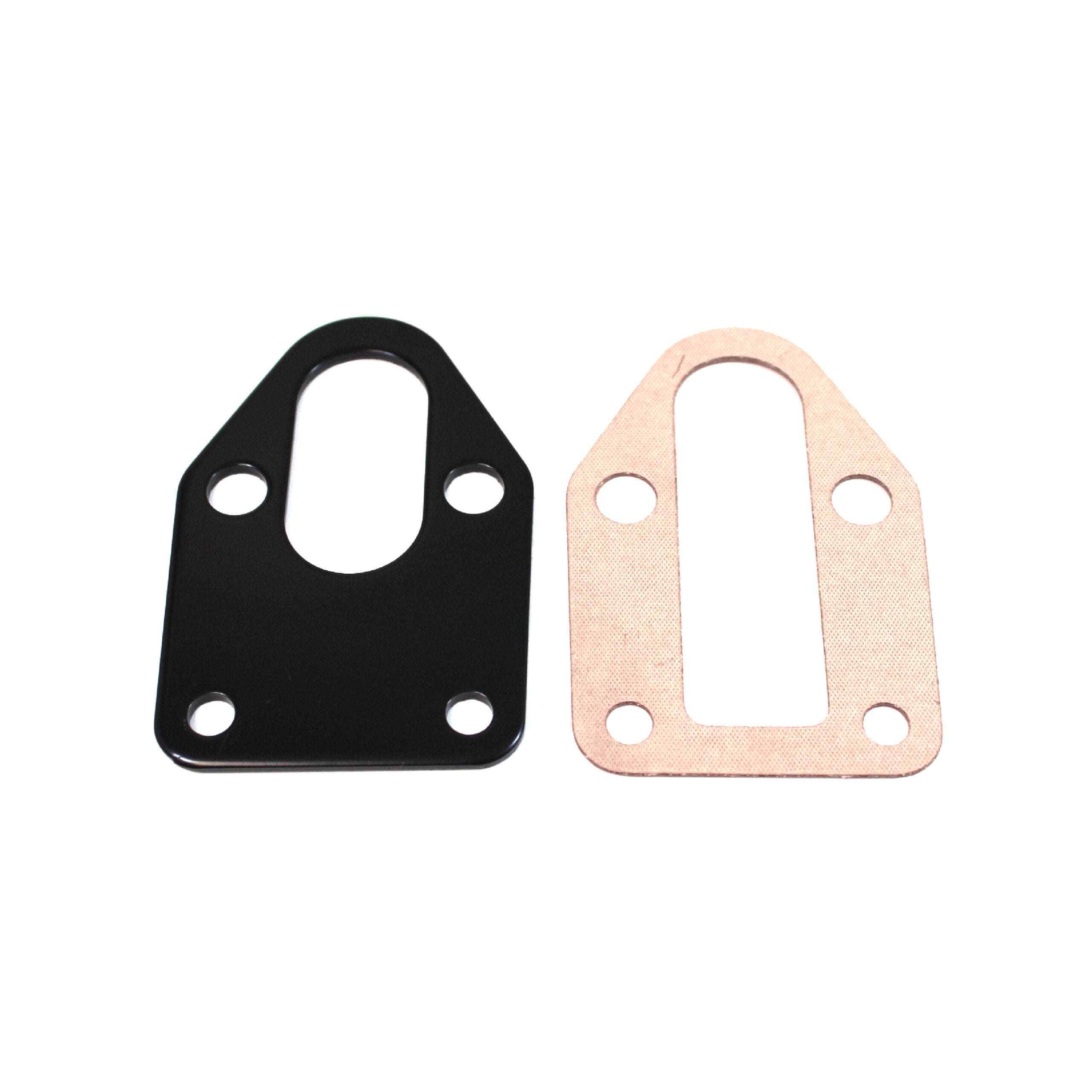 Racing Power Co-Packaged SBC Steel Fuel Pump Mounting Plate Black