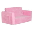 thumbnail image 2 of Dream On Me Nestle Kids Double Flip Out Sofa, Pink, 2 of 11