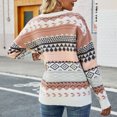 thumbnail image 4 of IROINNID Reduced Womens Sweater Round Neckline Pullover Sweater Print Comfy Mid-Length Long Sleeve Retro Diamond Knitting Sweater, 4 of 5