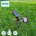 thumbnail image 4 of Blue Solar Spotlight, T-SUNUS IP65 Waterproof 4 LED Solar Lights, Auto-on/Off Security Landscape Light 180掳 Angle Adjustable Wall Light for Tree,Patio,Yard,Garden,Driveway,Pool Area (2 Pack), 4 of 5