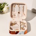 thumbnail image 6 of Squirrel Travel-Portable Square Jewelry Organizer Storage Box - Rings, Earrings, Necklaces, and Bracelets Holder for Girls and Women, 6 of 6