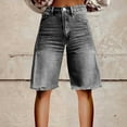 thumbnail image 2 of yunLCZ Women's Wide Leg Pants Flare Denim Shorts For Women Wide Leg Denim Shorts Woman Vintage Floral Print High Waisted Straight Stretch Pants With Pockets Business Work Casual Pants, 2 of 4